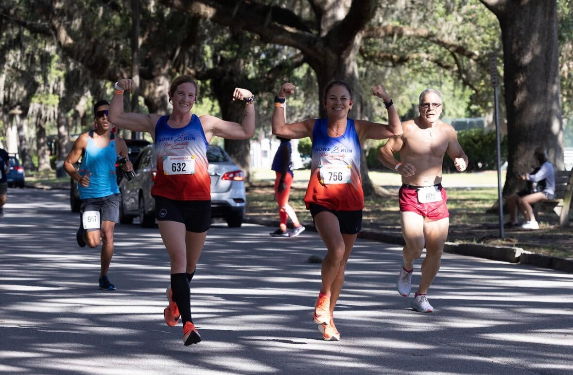 Winners flexing their medals